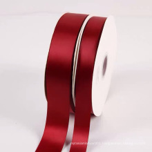 Wholesale high quality Polyester Solid Color Single Faced Satin Ribbon Gift Packing Satin Ribbon